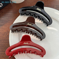 Hot!French Acetate Letter Gold Label Hollow Shark Clamp Women's Hair Accessories Elegance Hair Clip Stylish Hair Accessories