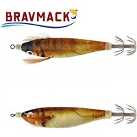 BRAVMACK 2Pcs Squid Jig Hook Fishing Lure Luminous 10cm 9g Artificial Fake Octopus Lures Wood Shrimp Cuttlefish Hard Bait Tackle