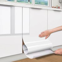 Vinyl Pearl Film Waterproof Wallpaper Self-Adhesive White High Gloss Wardrobe Kitchen Furniture Stickers for Room Decor DIY Home