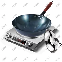 Handmade Forged Chinese Iron Wok Uncoated Cookware Durable Wok for Gas Stove Kitchen Cooking Pot