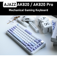Ajazz AK820/AK820Pro Gaming Mechanical Keyboard Bluetooth 5.1/Wireless/C-Wired Customized Keyboard with Knob Hot Swapping Gasket