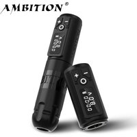 Ambition Soldier Wireless Tattoo Machine Rotaty Battery Pen with Portable Power Pack 2400mAh LED Digital Display For Body Art