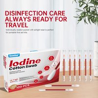 100Pc/box Sumifun Iodine Swab Disinfected First Aid Kitdisposable Medical Alcohol Cotton Stick Emergency Care Sanitary Supplies