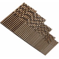 High speed steel 1 to 3mm yellowing cobalt containing 50pcs Full grinding twist drill M35 steel plate Punching and drill bit kit