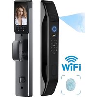 3D Video Intercom Smart Lock Fingerprint Face Recognition WiFi Connected Aluminum Alloy Door Lock Digital Lock for Home