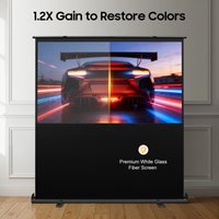 Full HD 3D Aufrollbare Projektionsleinwand Tragbare Projektionsleinwand Boden-Projektionsleinwand Unterstützt 4K 8K HDR 80-Zoll Höhenverstellbar