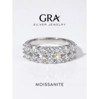 Gra Luxus 1.8ct d Farbe Moissan ite Diamantring für Frauen 1,4 Sterling Silber Hochzeit Verlobung Ewigkeit Band feinen Schmuck neu