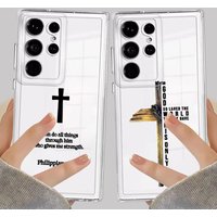 Simple Christian Cross Phone Cover Case for Samsung Galaxy S26 S21 S22 FE S20 Plus S24 Note 20 Ultra 10 S23 Ultra S25 Edge