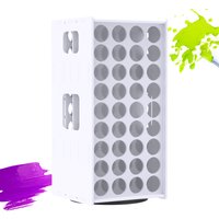 Craft Paint Storage Rack 72 Holes Paint Storage Tower Vertical 360° Spinning Craft Paint Storage Organizer Portable Paint