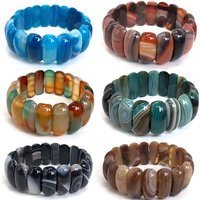 natural botswana agates/Red Blue Sardonyx stone beads bracelet natural gem stone bangle fine jewelry woman for gift wholesale !