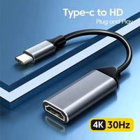 TYPE C to HDMI-compatible 4K 30Hz Adapter Type USB C Male to HDTV Female Converter Cable For MacBook Laptops Tablet TV Projector