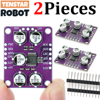 TENSTAR 2pcs PCM1808 105dB SNR Audio Stereo ADC Single-Ended Analog-Input Decoder 24bit Amplifier Board Player Module