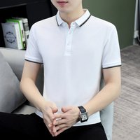 2026 Summer Elegant Men's Polo Shirts Short Sleeve Solid Color Button Collar Soft Breathable Polo T Shirt Man Menswear Clothing