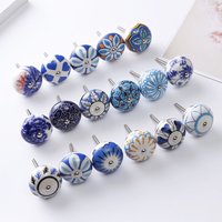 1 PCS Multicolor Ceramic Knobs Cupboard Cabinet Dresser And Furniture Antique Floral Drawer Handle Pull Door Knob
