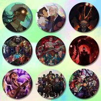 TV Legend Of Vox M-Machinas-S 58mm 44mm HD Print Brooch Badges Pretty Derby Round Display Brooches Lapel Pins