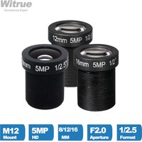 Objectif de caméra CCTV HD 5 mégapixels M12, monture 8MM 12MM 16MM en option 1/2.5 "F2.0 pour caméra IP de sécurité de Surveillance