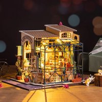 Robotime Mini House DIY Dollhouse Kit with Furnitures Accessories 1:24 Scale Craft Kit Emily's Flower Shop