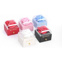 A rose drawer-type jewelry box, ring, earrings, necklace set box, solid color jewelry storage gift box