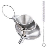 3/4 Pcs Metal Stainless Steel Funnels Food Grade Kitchen Funnels Mini Funnels For Transferring Essential Oils Liquid