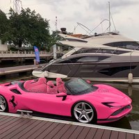 Popular Water Supercar Boat 5 Persons Fiberglass Jet Car Boat Sport Speed Luxury Jet Ski Car