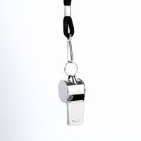 1pc Referee Whistle with Lanyard Stainless Steel Whistle Loud Clear Sound High-Pitch Alarm Whistle Outdoor Sports Equipment