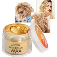 MMK Hair Color Wax Strong And Hold Unisex Gold Color Hair Clay Temporary Hair Dye For Men and Women Styling In Party, Festival