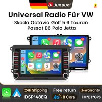 Junsun 7" 9" Radio Samochodowe Android do VW Volkswagen Skoda Octavia Golf 5 6 Touran Passat B6 Polo Jetta Bezprzewodowe Apple CarPlay Auto Ekran IPS Stereo Multimedialny Odtwarzacz Wideo Samochodowy