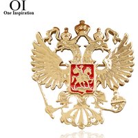 BUCOMEOI New Arrival Fashion Alloy Brooch Pin Russia Guards Eagle Badge for Women Men Corsage Suit Scarf Hat Hijab Pins Jewelry