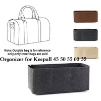 Felt Insert Organizer for Keepall 45 50 55 60 Travel Bag Organization and Lined Support Bag Cosmetic Storage Bag image 4