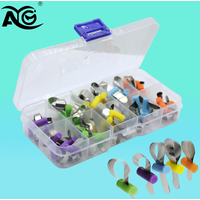 AG 50pcs/Box Dental Orthodontic Forming Sheet Sectional Contoured Metal Matrices with Positioning for Dentist Adult/Children