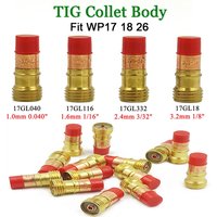 4/8Pcs 1,0/1,6/2,4/3,2mm WIG Gas Objektiv Spannzange Körper 17GL040 17GL116 17GL332 17GL18 Für WIG WP17 18 26 Schweißen Taschenlampe Zubehör