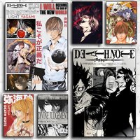 Anime D-Death N-Note Poster Decorative Wall Art Stickers Mural Photo Print for Home Living Room Hallway Decor