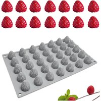 1 Silicone Raspberry Mold Non-Stick Silicone Small Hard Raspberry Candy Mold - Nut Mousse - Chocolate - Pudding - Jelly