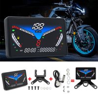 Universal Speed Motorcycle Digital Speedometer Tacho Dashboard with Clock Instrument Cluster Display Multi-Function Indicator