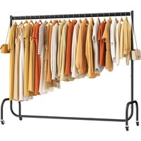 Industrial-Strength Rolling Clothes Rack, 180cm for Coats, Dresses, 130kg Capacity, Ideal for Bedroom, Closet, Laundry