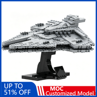 1736PCS Harrower Class Dreadnought War Series Building Blocks Education Assembly Toy Sci-Fi Spaceship Display Collection Giftsa
