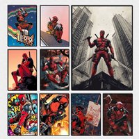 1pc Classic Movie Cartoon D-D-DeadpoolS Funny Hero Posters Fancy Wall Sticker for Living Room Bar Decoration Wall Decor