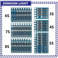 3S 4S 5S 6S 7S 8S 21V 4.2v Li-ion Balancer 18650 Balncing Full Charge Battery Balance Function Protection Board