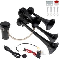 185db Horn 12V Super Loud Car Electric Horn Dual Trumpets Air Horn Speaker For Car SUV Vehicle Boat Train Motorcycle RV Truck