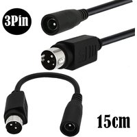 DC Power Supply 5.5mm x 2.1mm Female to MINI DIN 3 Pin Male Adapter Converter Connector Cable For Barcode Printer DVD LCD TV PC