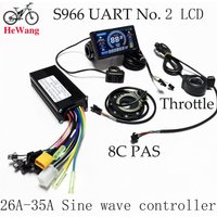 750-1000W 26A-35A sine wave controller with S966 LCD PAS and Throttle,24V 36V 48V for UART 2 E-mountain bike motorcycle repair