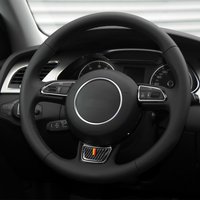 For Audi A1 A3 A4 A5 A6 Q3 Q5 Q7 S3 S4 S5 S6 S7 Car Steering Wheel Panel Cover Decoration Trim Sticker Accessories Carbon Fiber