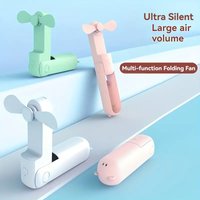 USB charging portable mini fan, 3-speed adjustable, foldable handheld eyelash fan, suitable for office, travel, and outdoor use