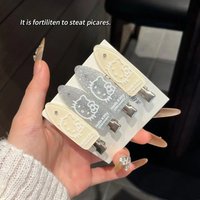 Cartoon No Crease Hair Clips Kawaii Cat Design Flat Barrettes Non Slip Hair Accessories For Women Teens Gift Daily use wholesale