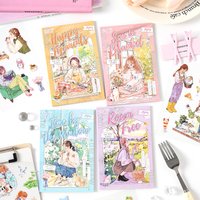 20 Sheets Lazy Girl Daily Sticker Book, Gentle Healing Journal Decor, Diary Life Collage Material