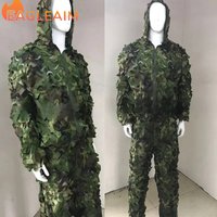 Forest Camouflage Green Cam Net Woodland Ghillie Suit Gilly Hunting Suits Pants 3D Leaf Camo Camouflage Uniform Youth Adult Ligh