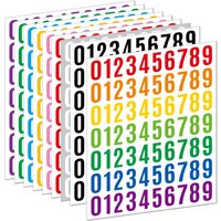 5Pcs/set 1 inch Functional Planner Stickers Vinyl Waterproof Black White Colorful Number Sticker For Cup Laptop Price Tag