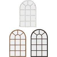 Arched Window Wall Mirror Minimalism Rustic Wall Decor Decorative Mirror for Bathroom Living Room Entryway Farmhouse Home Decor