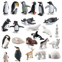 Realistic Polar Animals,Penguin Growth Cycle Model Figurines Toy Arctic Penguins Animal with Igloo Figures PlaySet for Kids