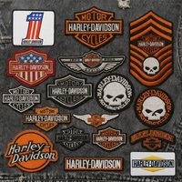 For Harley Davidson Motorcycle Logo Embroidered Cloth Stickers Clothing Hole Punk Embroideriy Patch Decal Ironing Sewing badge